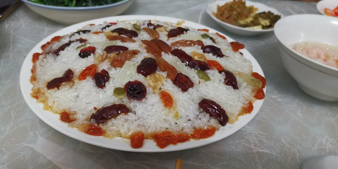 【猪油夹沙八宝饭】古法蒸糯米