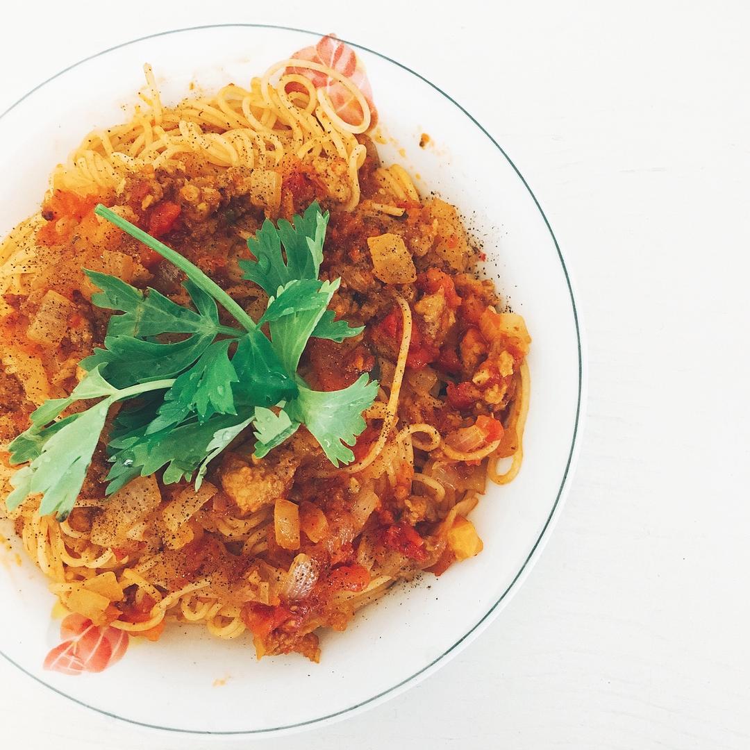 番茄肉酱意大利面