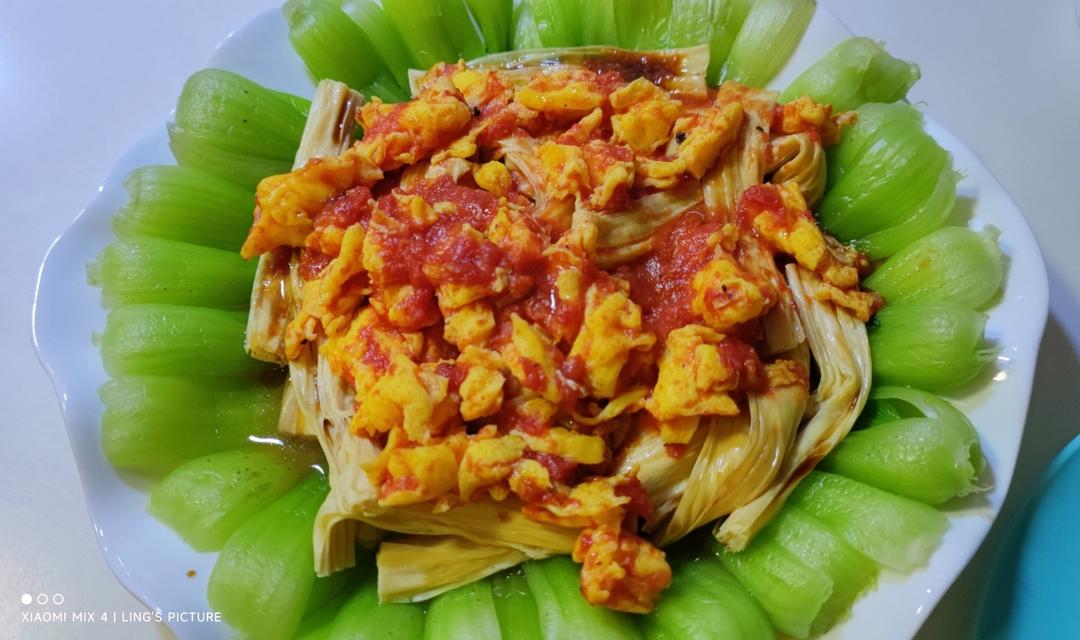 蒜蓉茄汁浇白灼腐竹（超简单快手美味）