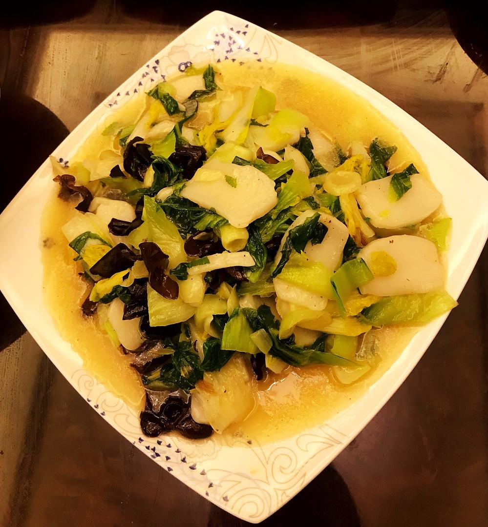 不愿烧饭做菜时🍱鸡汁炒年糕