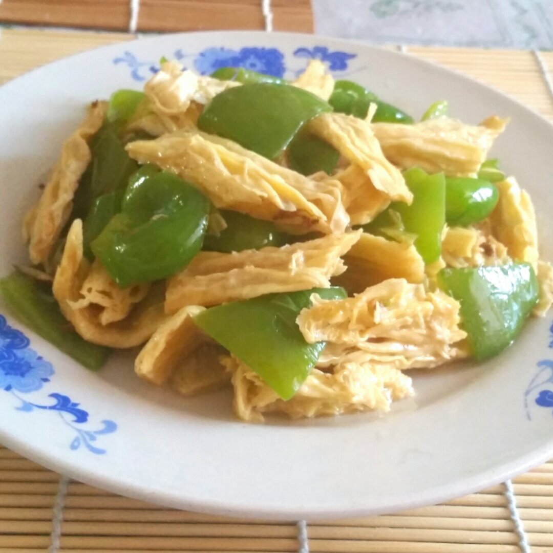 青椒炒腐竹