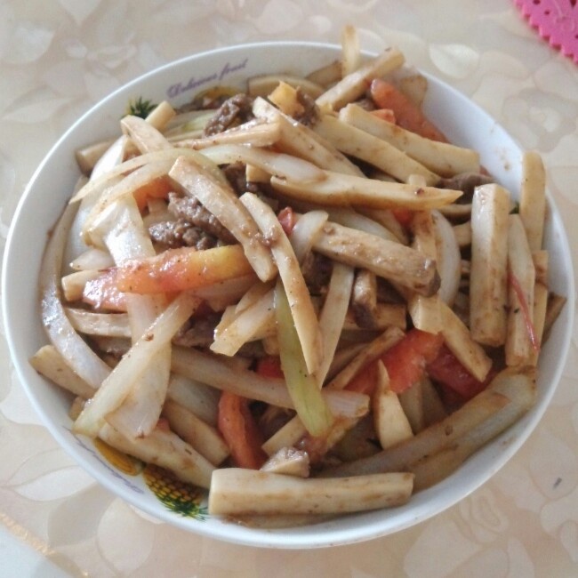 洋葱遇到杏鲍菇