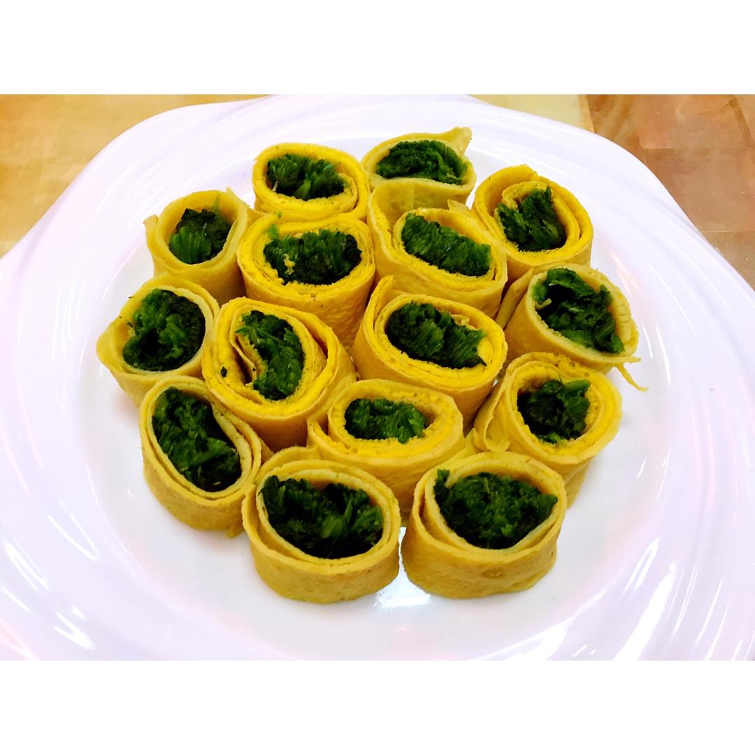 好吃又简单的鸡蛋菠菜卷