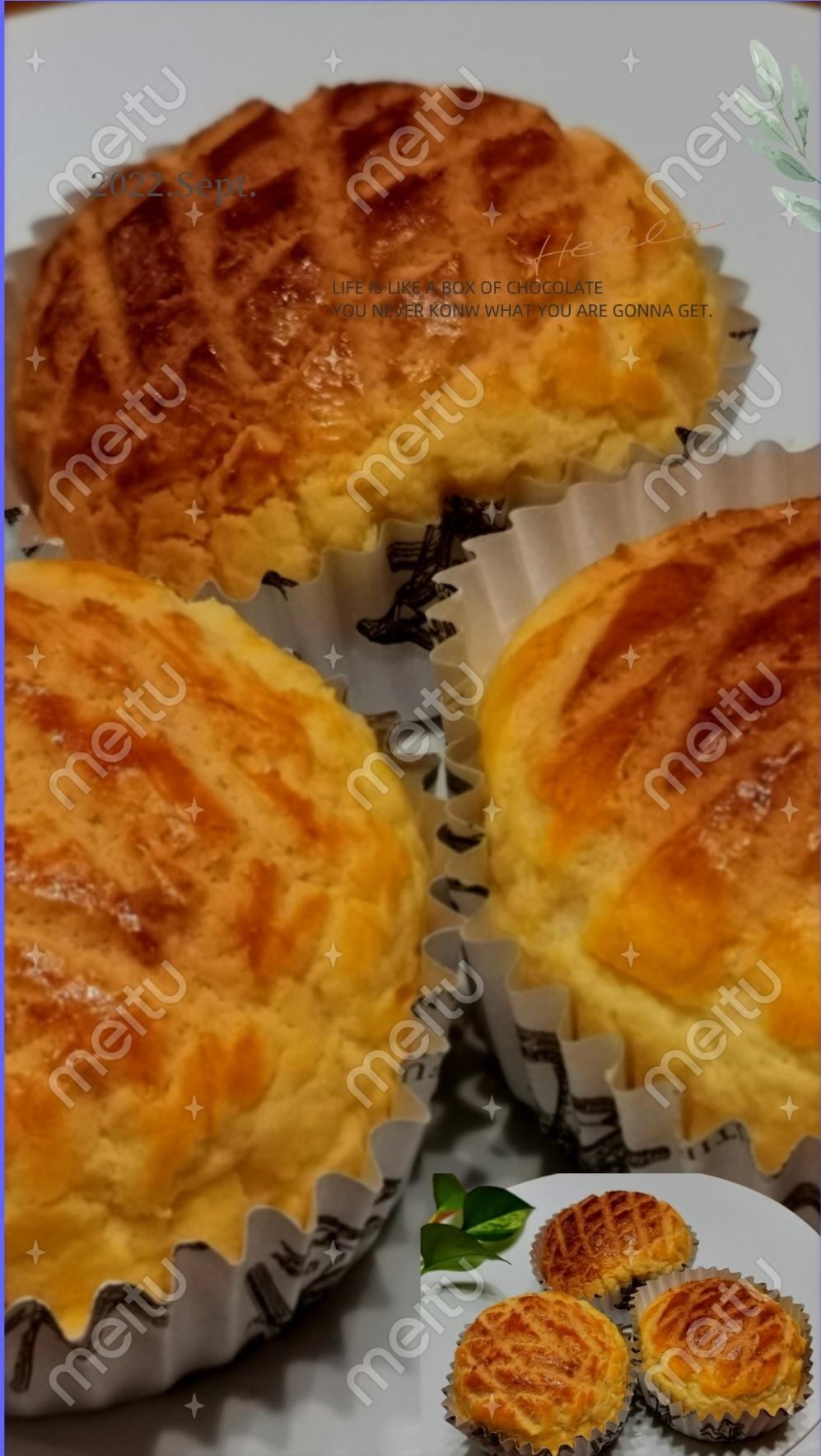 好吃到炸裂的港式菠萝包（附带制作酥皮的小视频）
