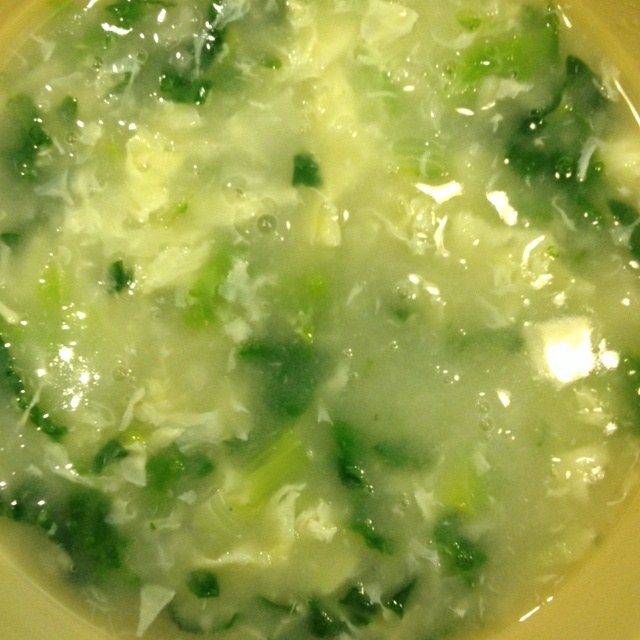 青菜鸡蛋面疙瘩汤