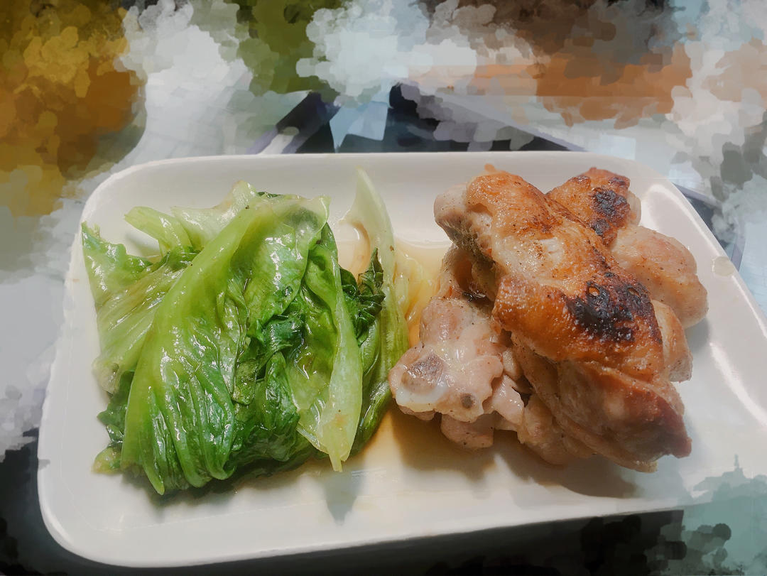 A bite of France—-法式盐煎鸡腿