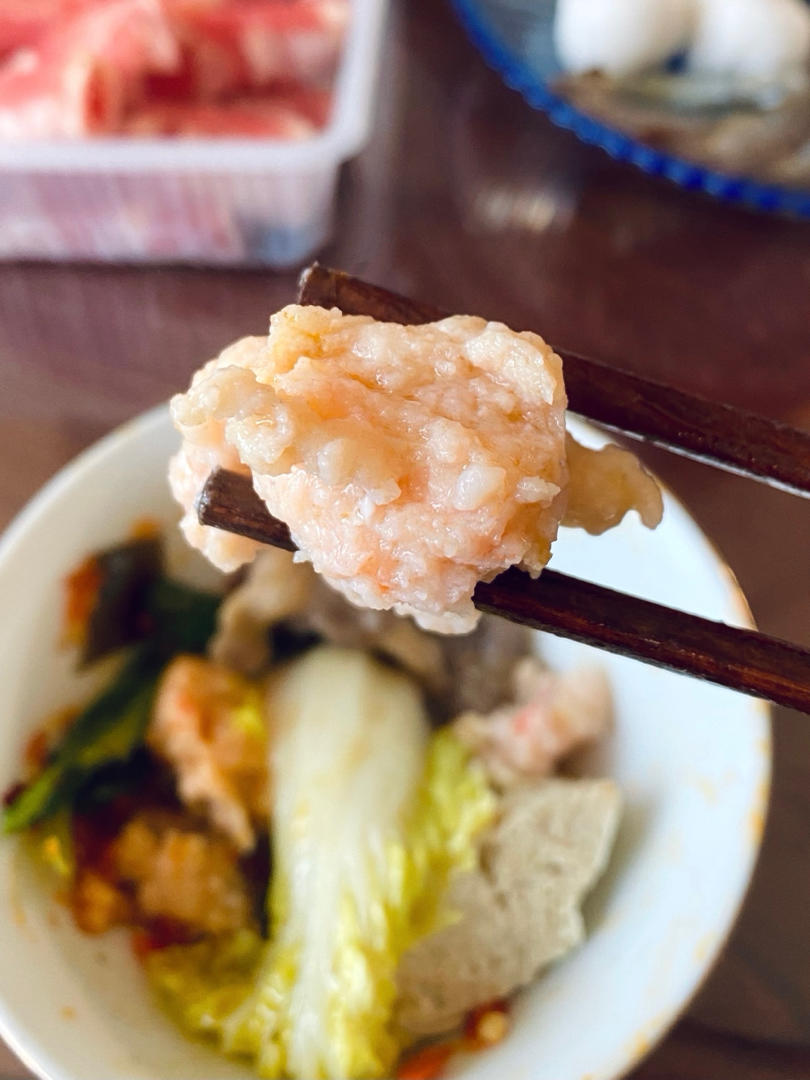 不加粉的Q弹虾滑