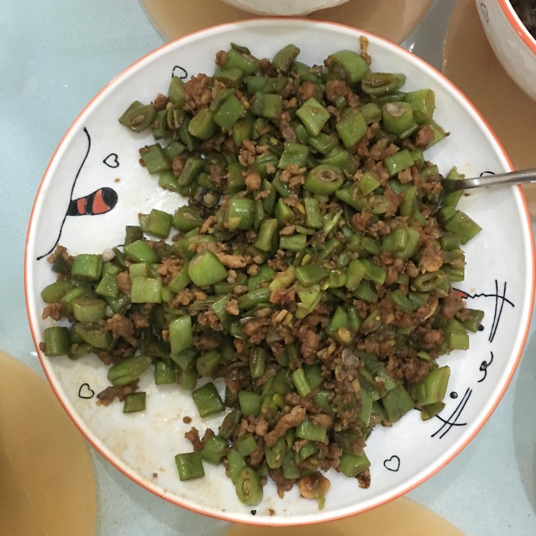 肉沫豆角下饭菜