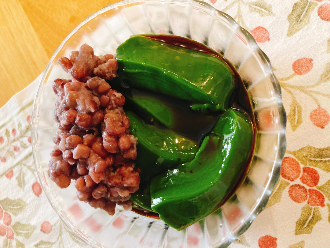 和菓子：抹茶葛饼
