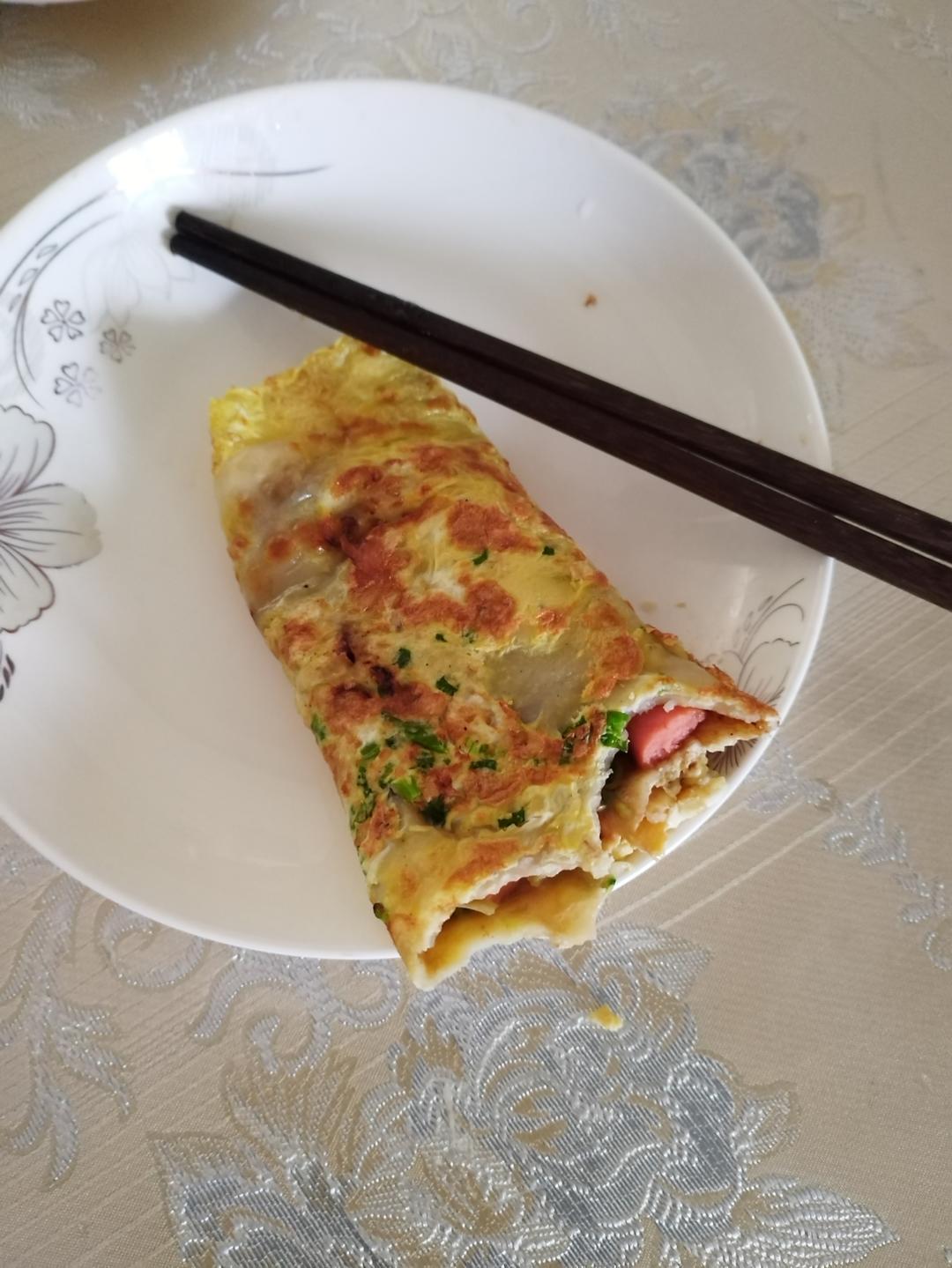 秒杀早餐摊不破皮大煎饼，步骤超详细