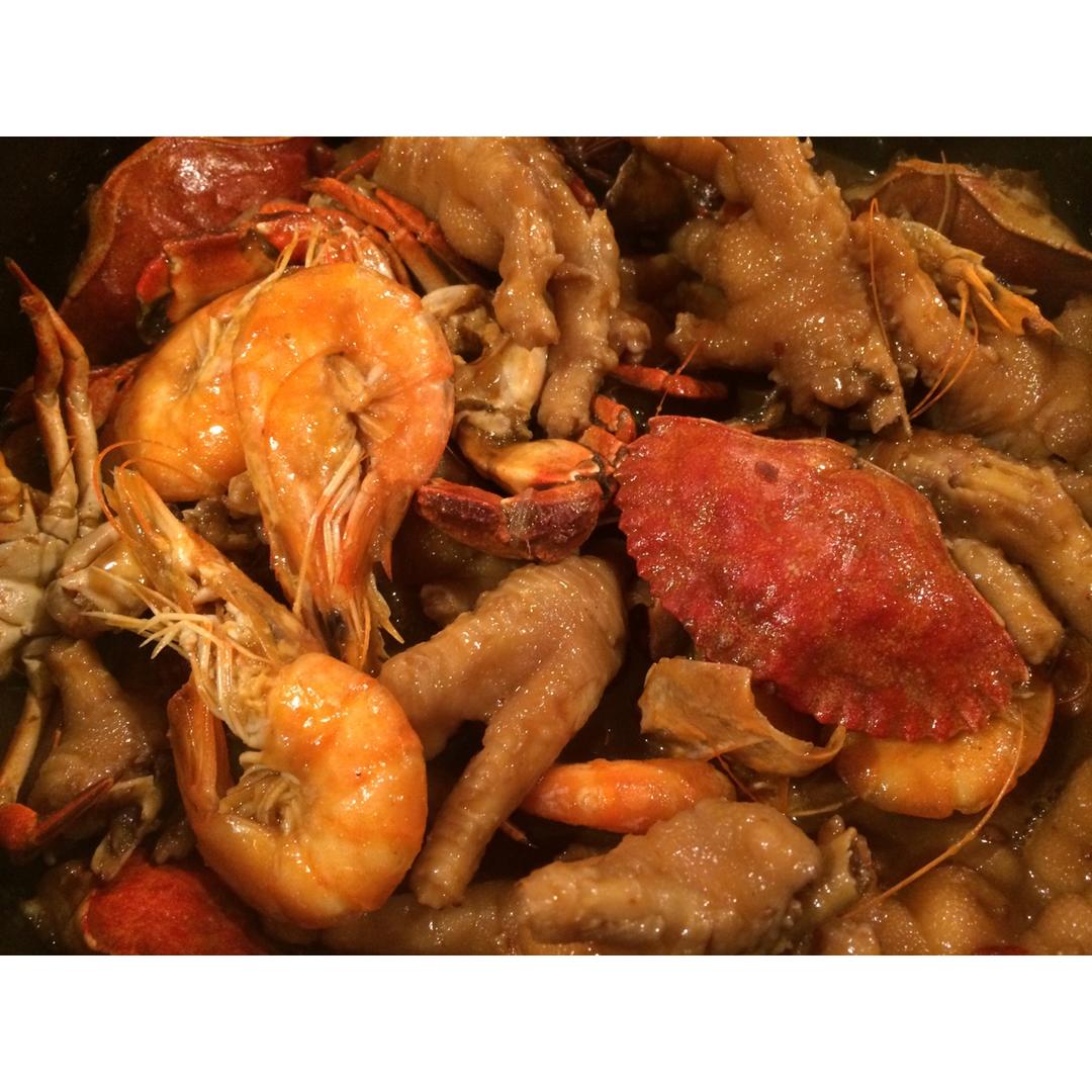 明虾肉蟹煲