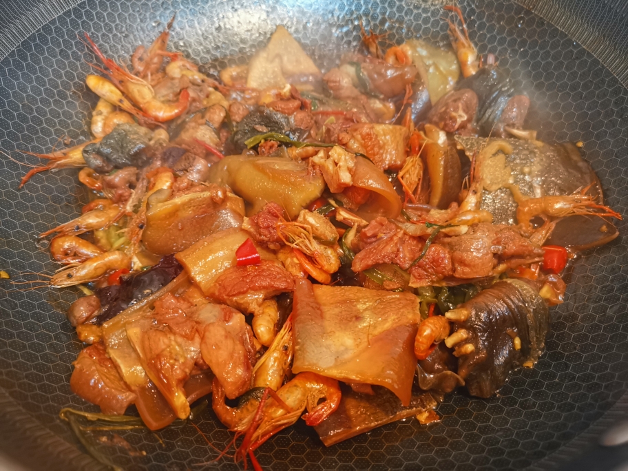 红烧甲鱼五花肉虾堡的做法 步骤8