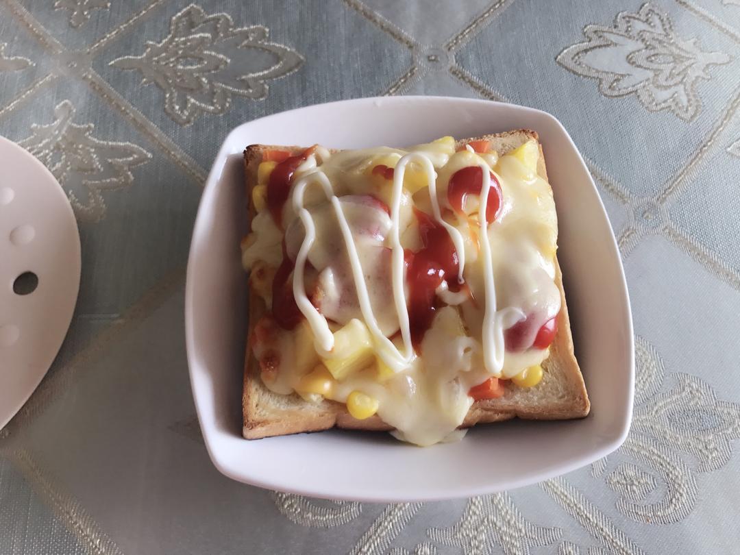 早餐～简易蔬果披萨