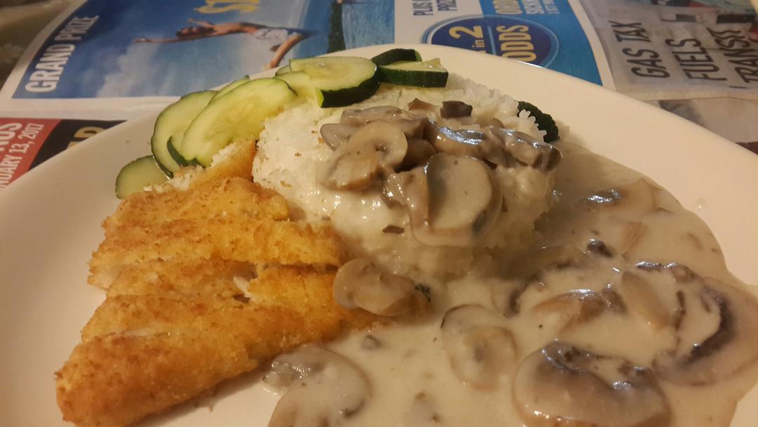 白熊熊 秘制 鱼排蘑菇饭