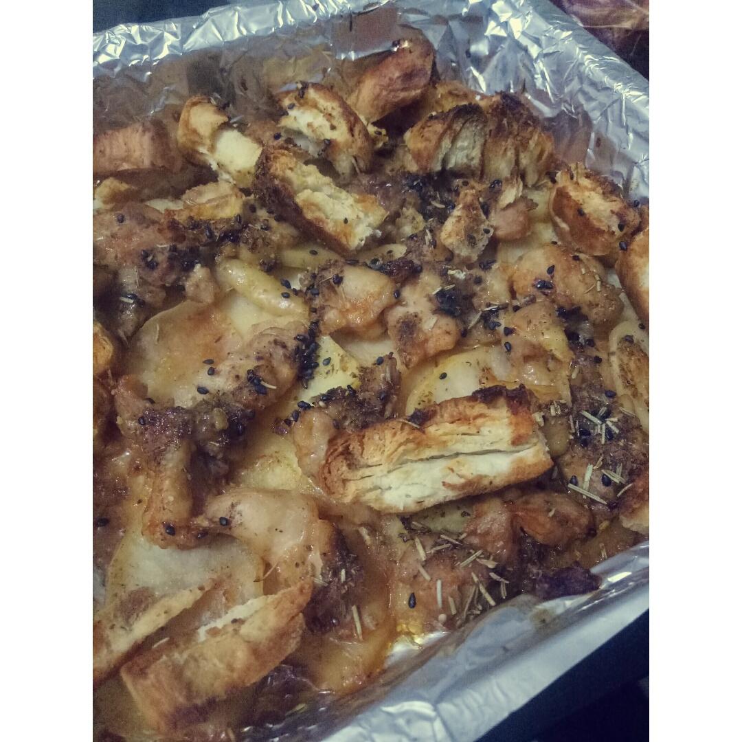 新奥尔良烤鸡腿土豆