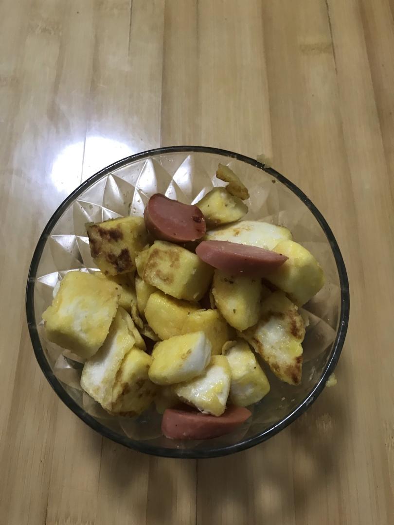 吃一次就爱上的孜然香肠馒头丁