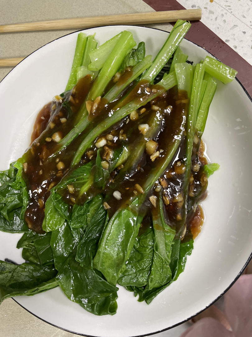 🔥比肉好吃的蒜蓉蚝油菜心！好吃不胖系列