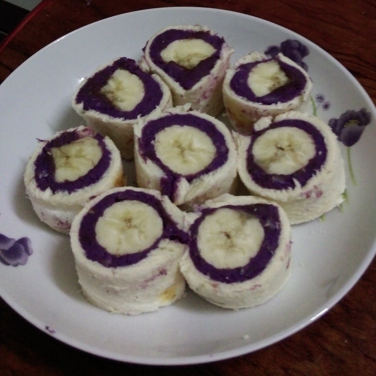 香蕉紫薯卷