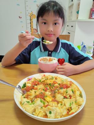 酸甜绵软的番茄鸡蛋炖豆腐的做法 步骤20