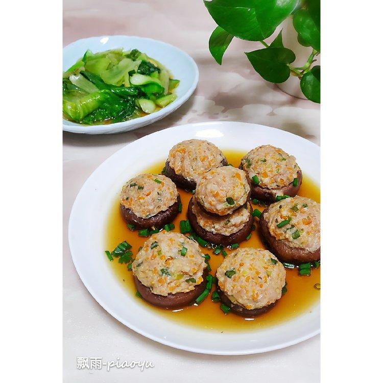 榄菜肉末香菇酿