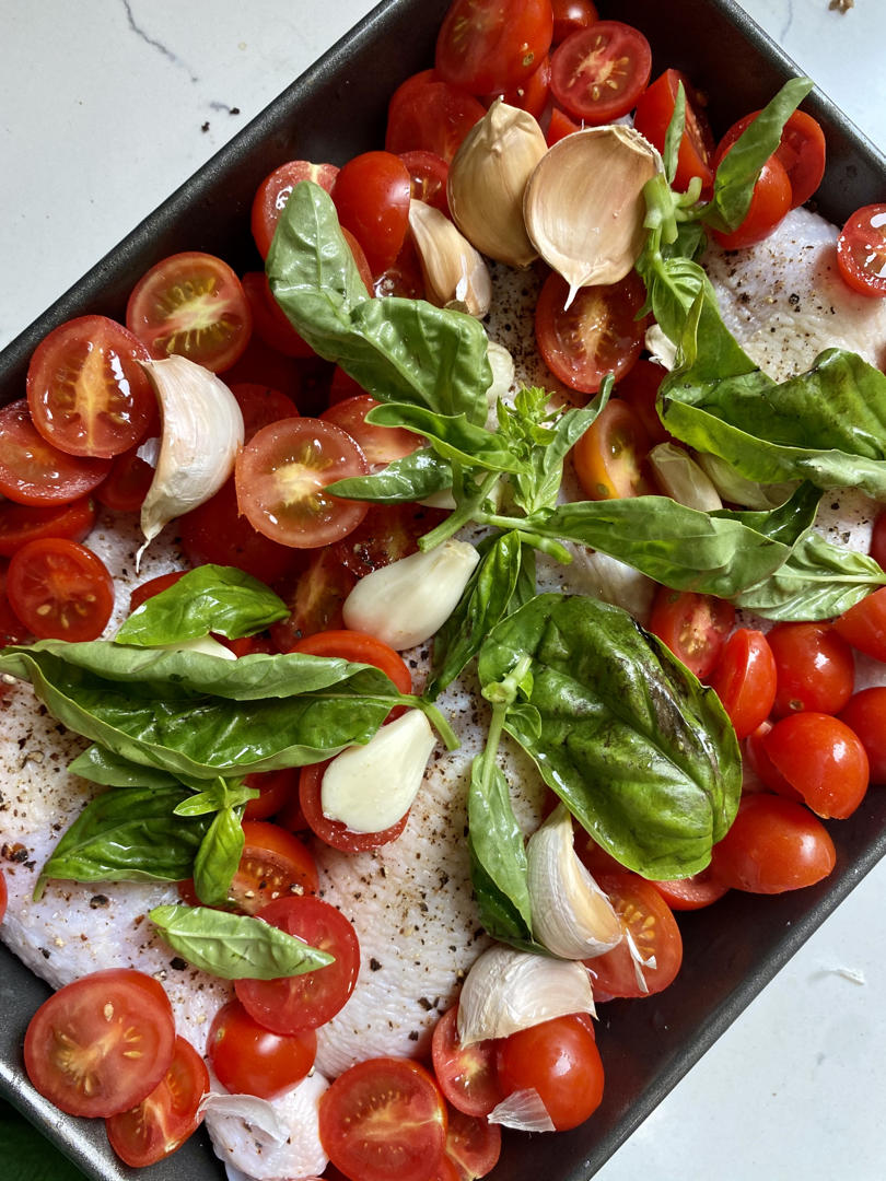 番茄罗勒烤鸡腿（杰米奥利弗的方子）