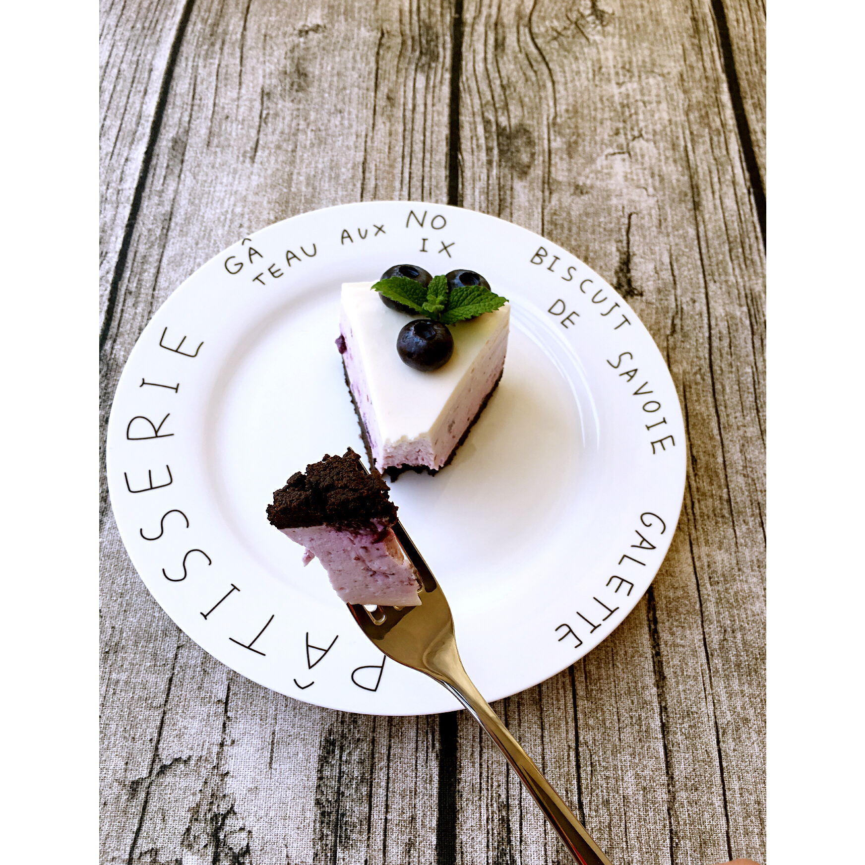 渐变蓝莓冻芝士蛋糕（免烤）