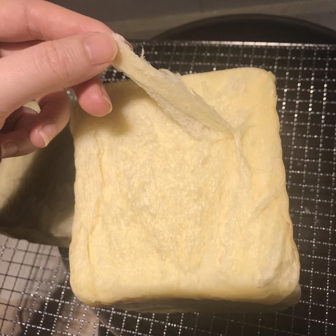一次发酵纯奶手撕吐司面包（防止面团温度高的方法）B55