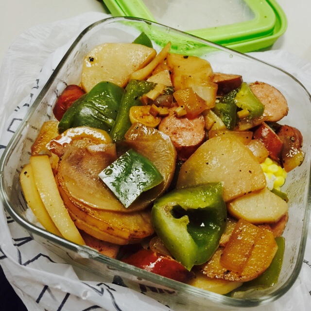 肉炒青椒土豆片