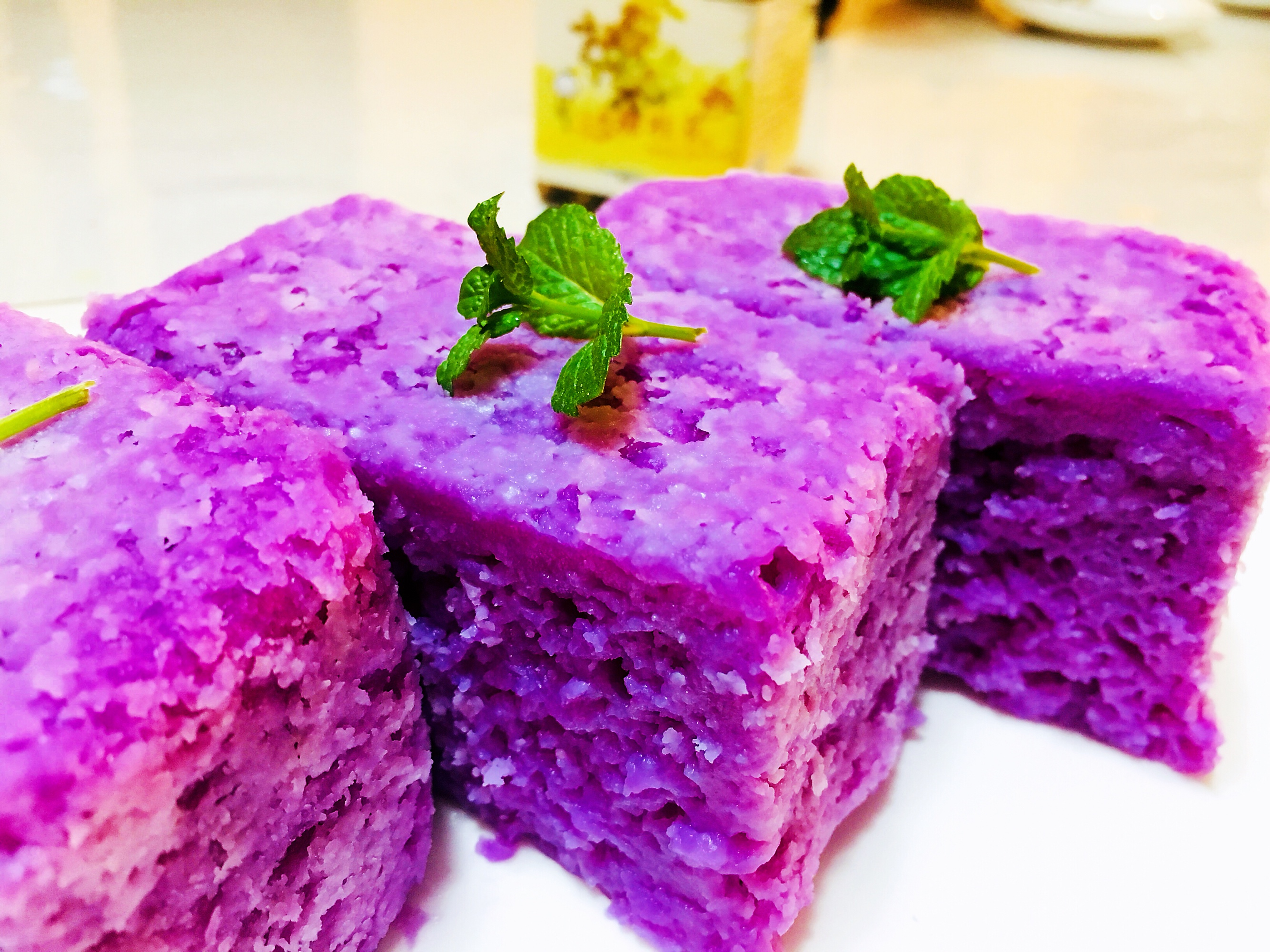 紫山药米糕的做法