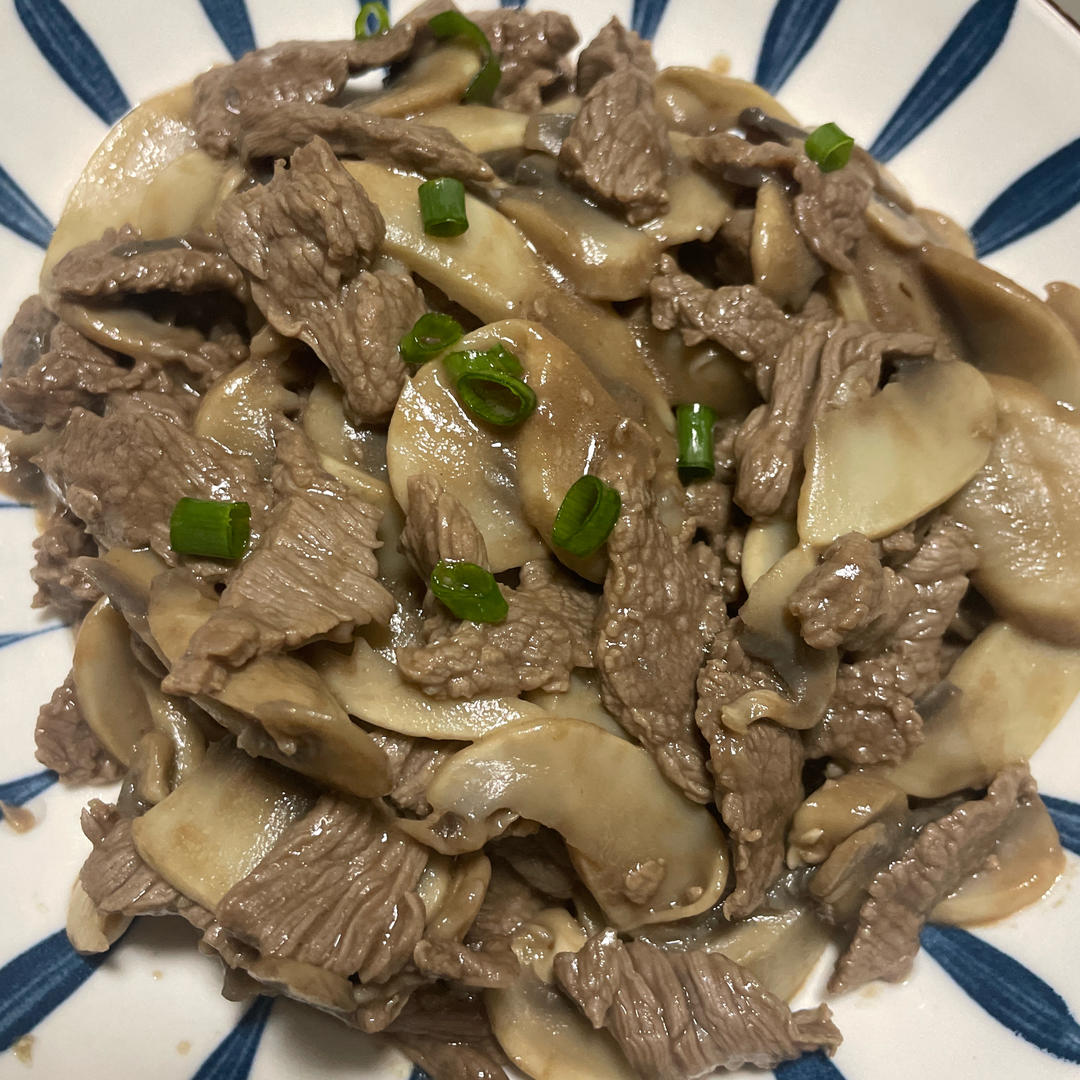🔥口蘑炒牛肉✅低脂美味无敌嫩
