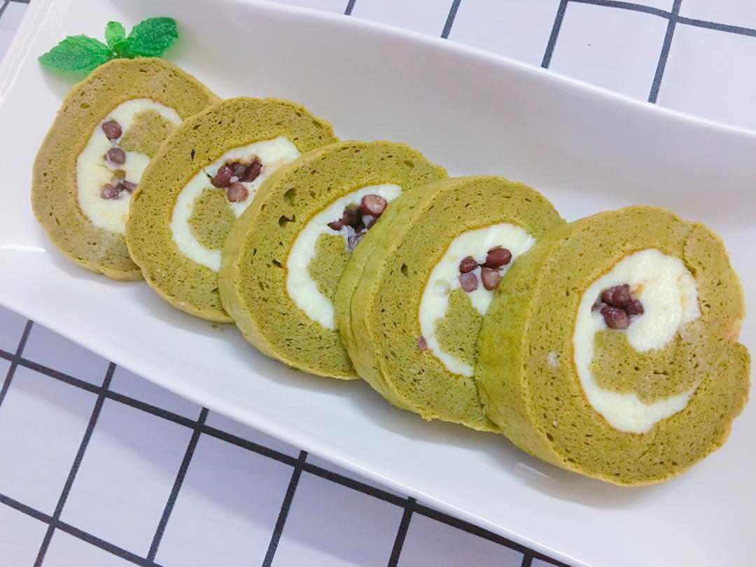 抹茶蜜豆蛋糕卷
