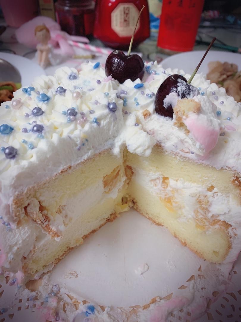 戚风蛋糕（不回缩，裱花打底首选）