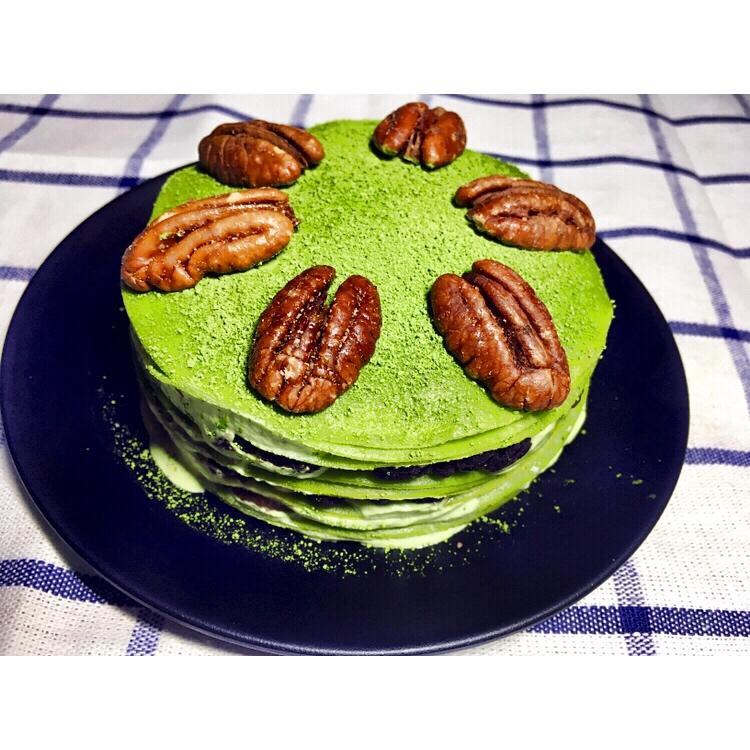 美味的煎蛋糕—抹茶千层蛋糕