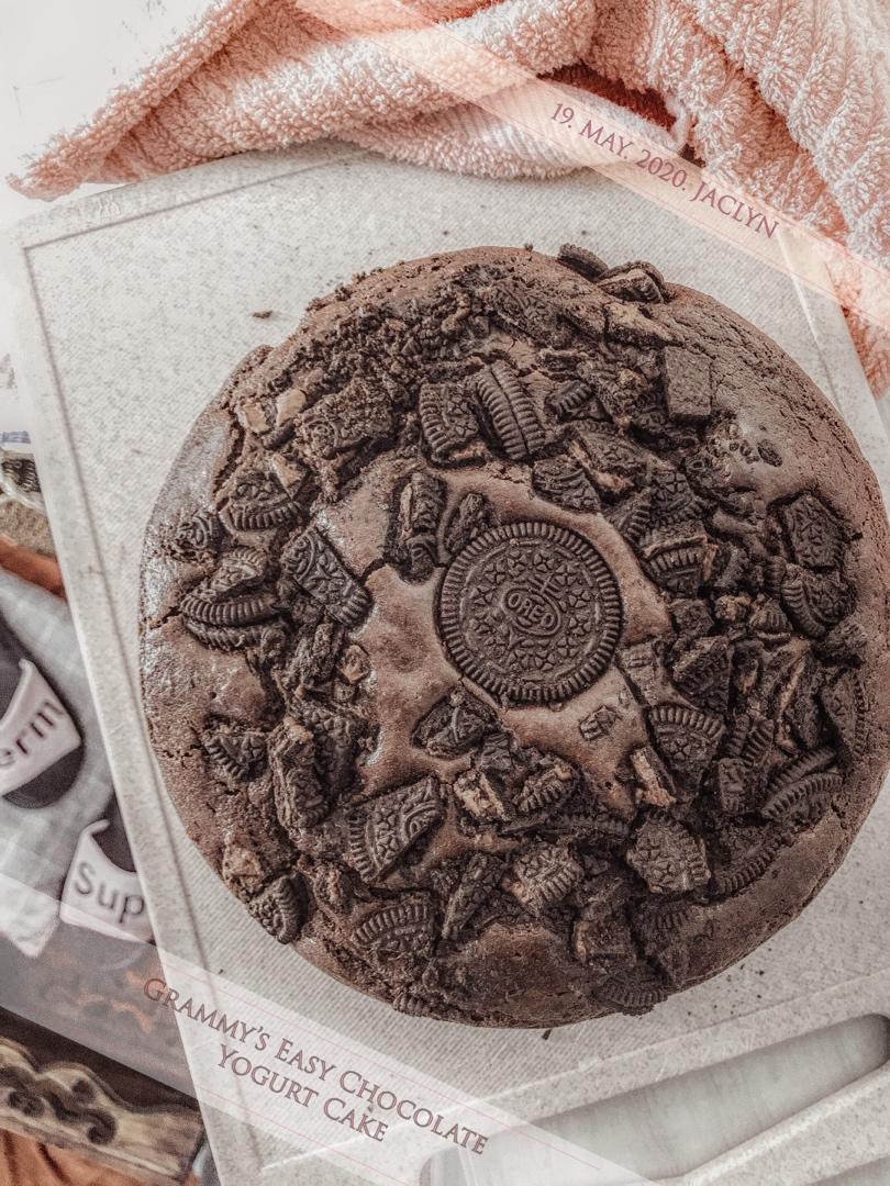 【一锅到底】Grammy’s 简易• 巧克力优格（ 酪乳 ）蛋糕 • Grammy’s Easy Chocolate Yogurt ( Buttermilk ) Cake