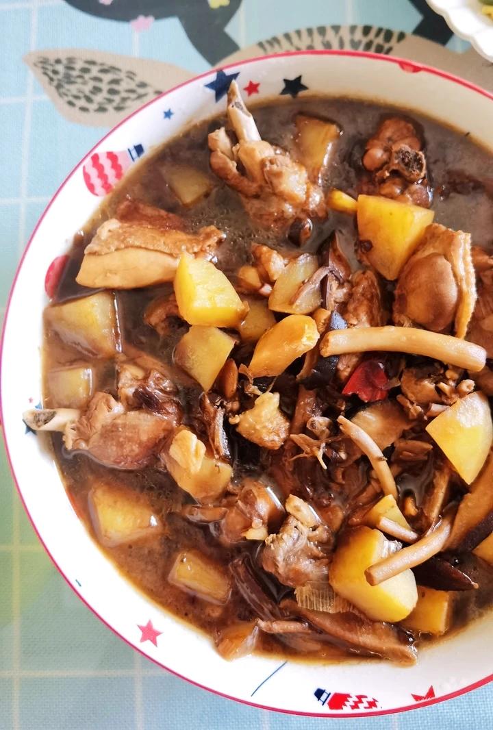 无肉不欢系列2—茶树菇炖鸡