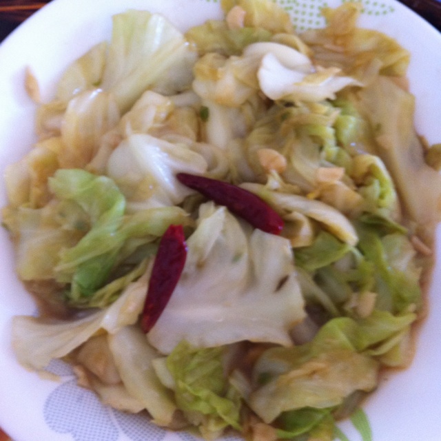 蚝油手撕卷心菜
