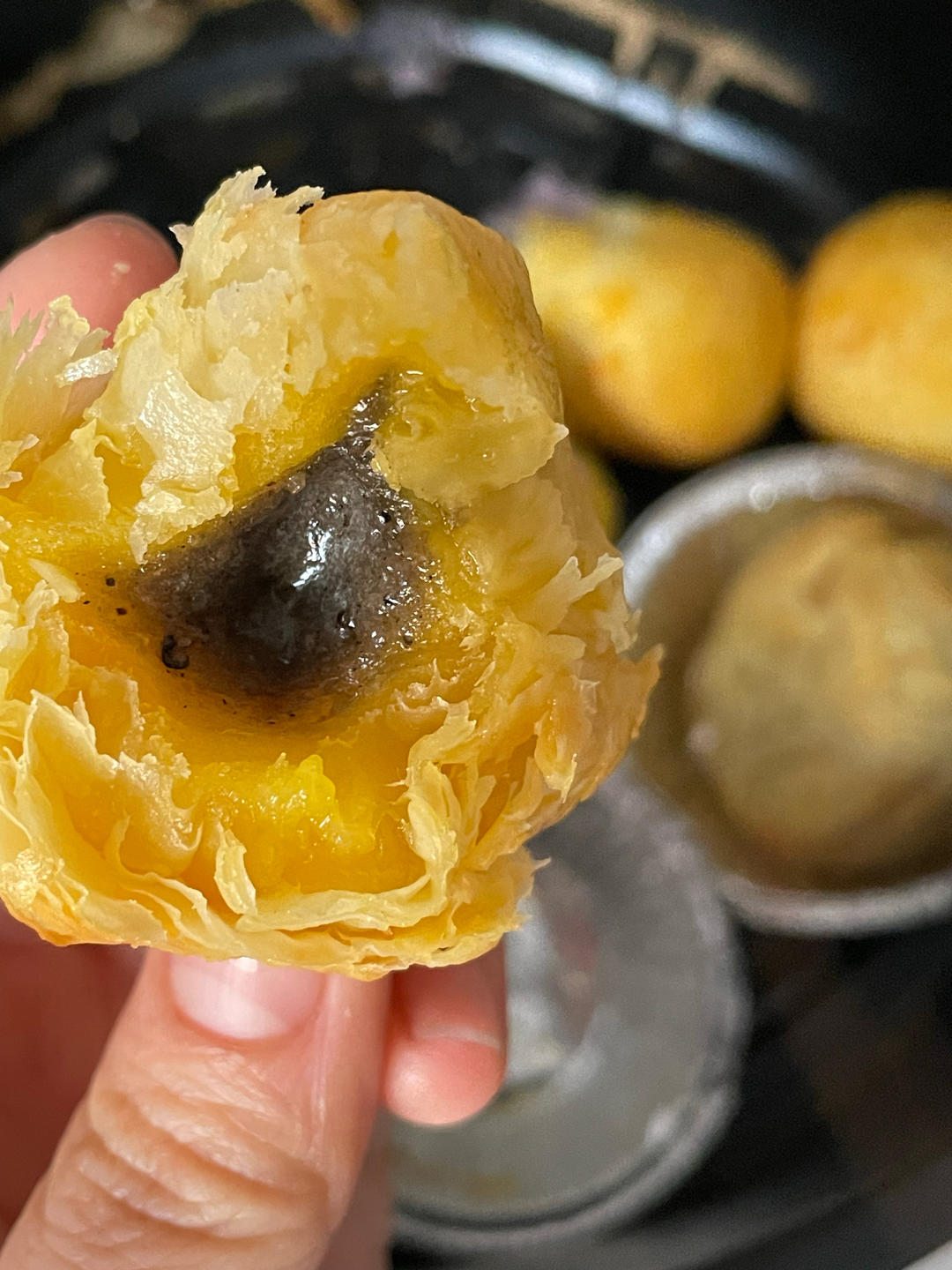 有空气炸锅就能做的小点心「酥皮汤圆」蛋挞皮与汤圆的完美结合👍👍👍