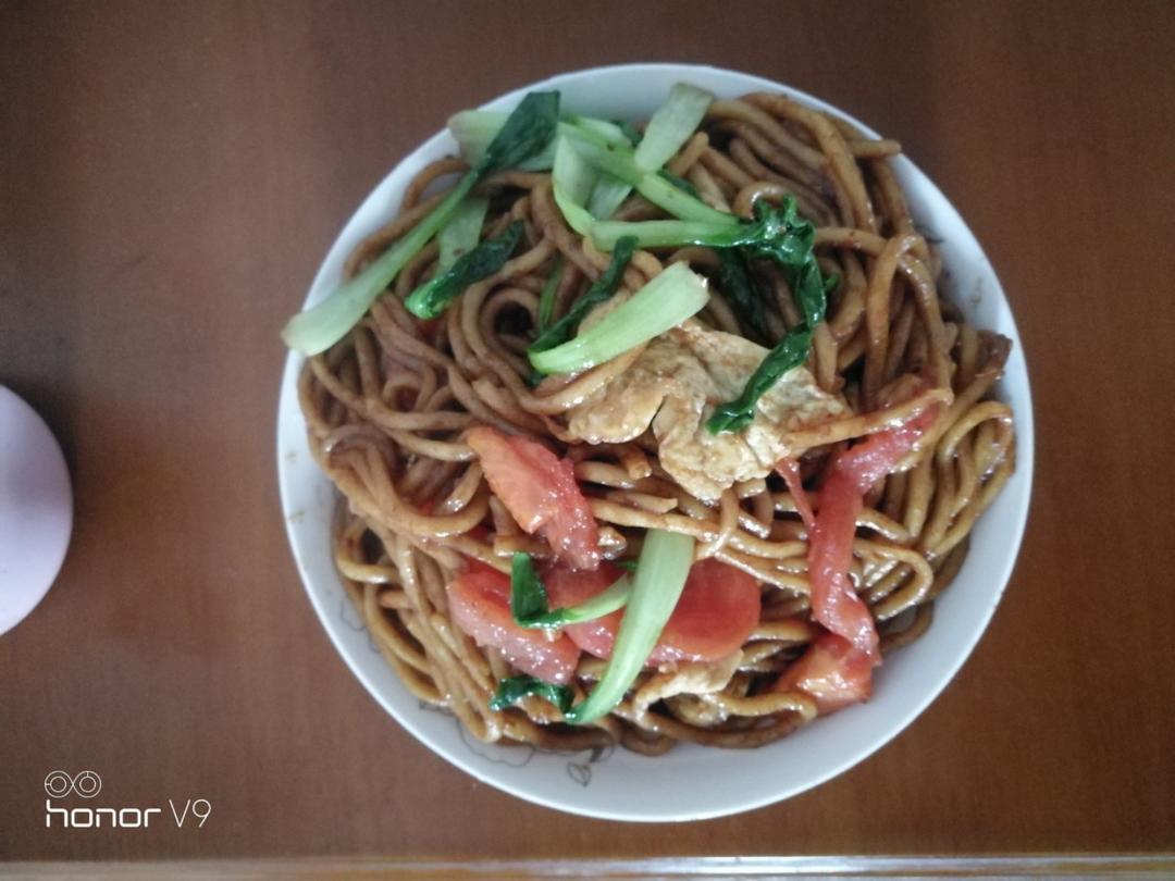 鸡蛋素炒面Fried Noodles Vegetarian