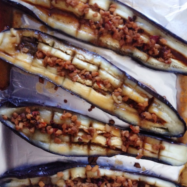 微波炉做出街头烧烤风的茄子