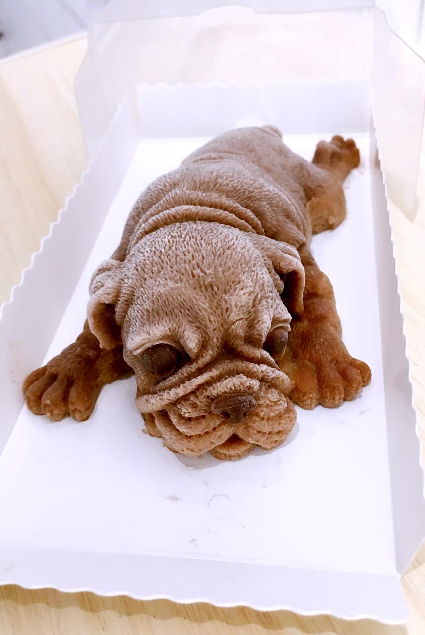 年经就去追做的网红沙皮狗慕斯蛋糕