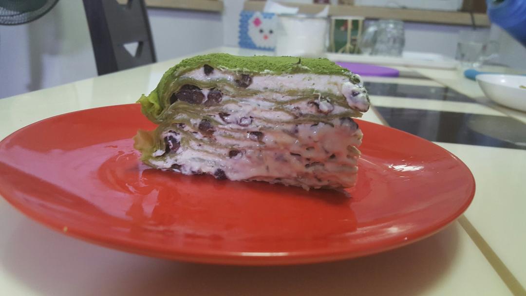 美味的煎蛋糕—抹茶千层蛋糕