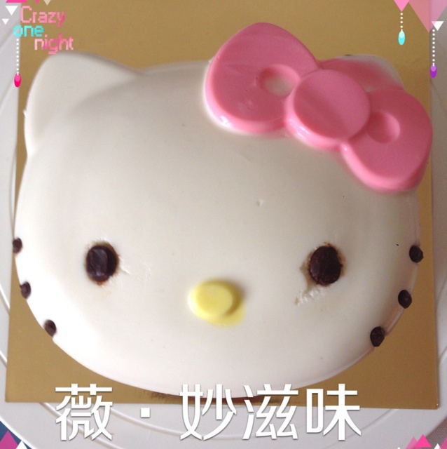 hello kitty 立体主题蛋糕——酸奶奶酪蛋糕