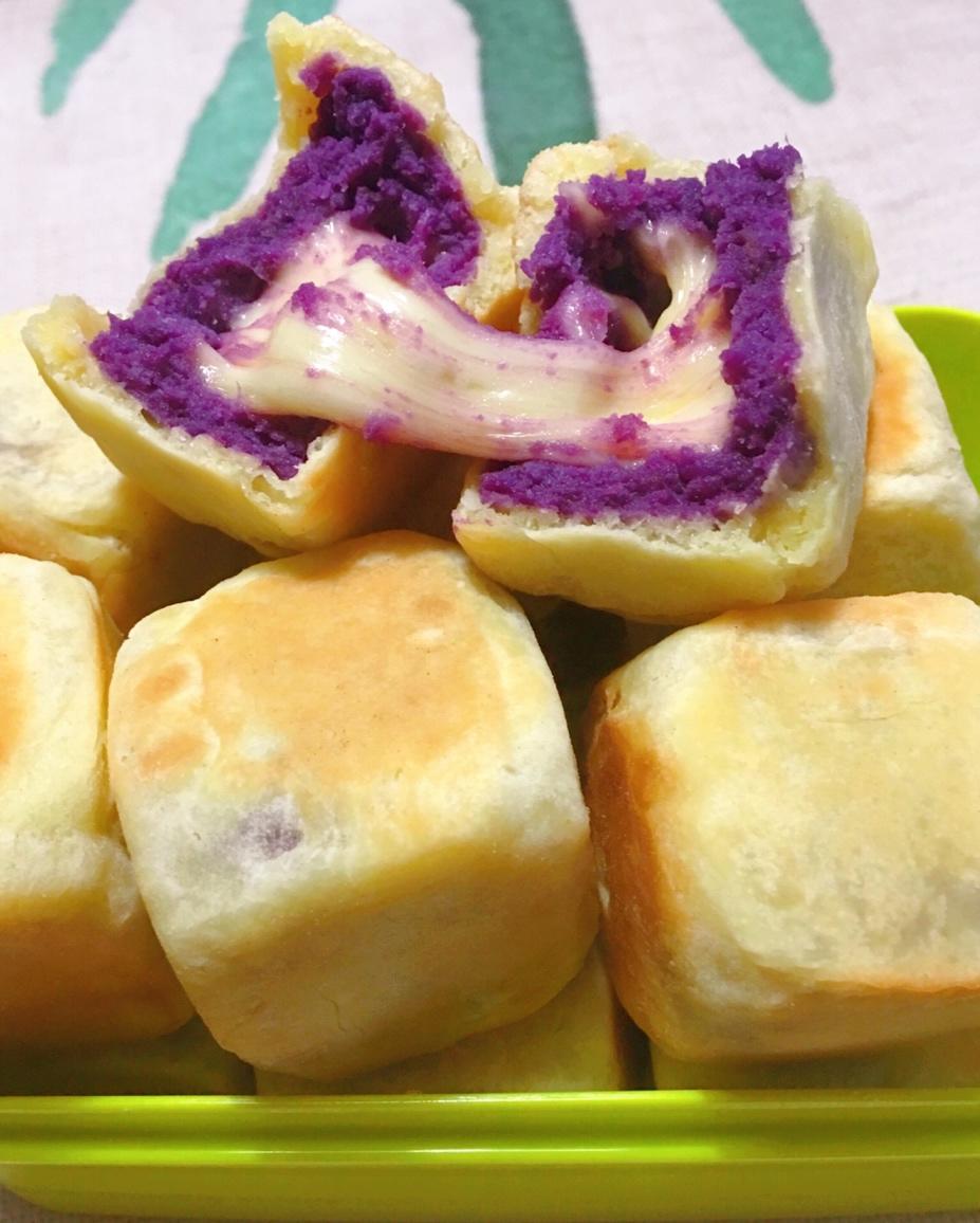 爱吃but想瘦做的【爆浆紫薯仙豆糕】