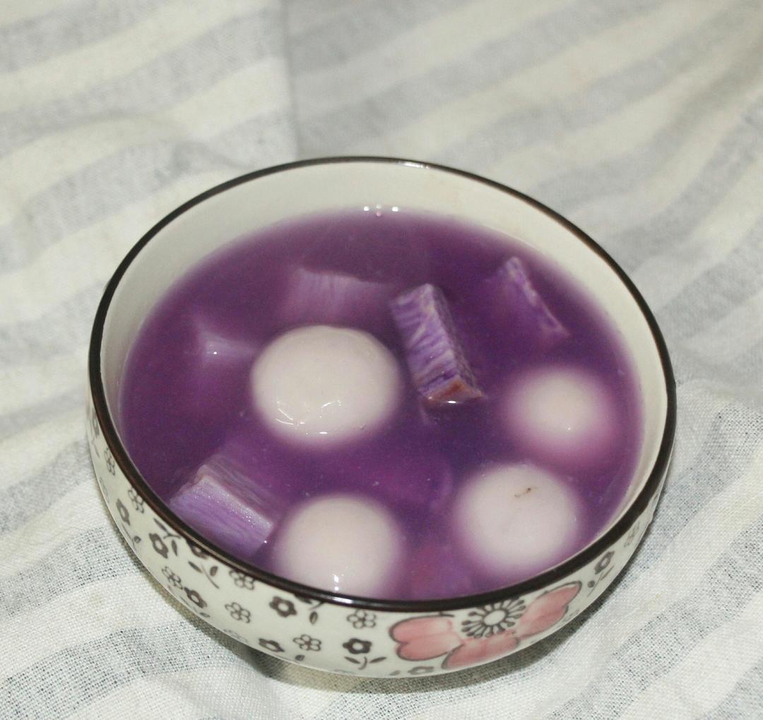 紫淮山糖水