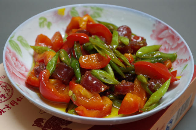 四季豆炒腊肠