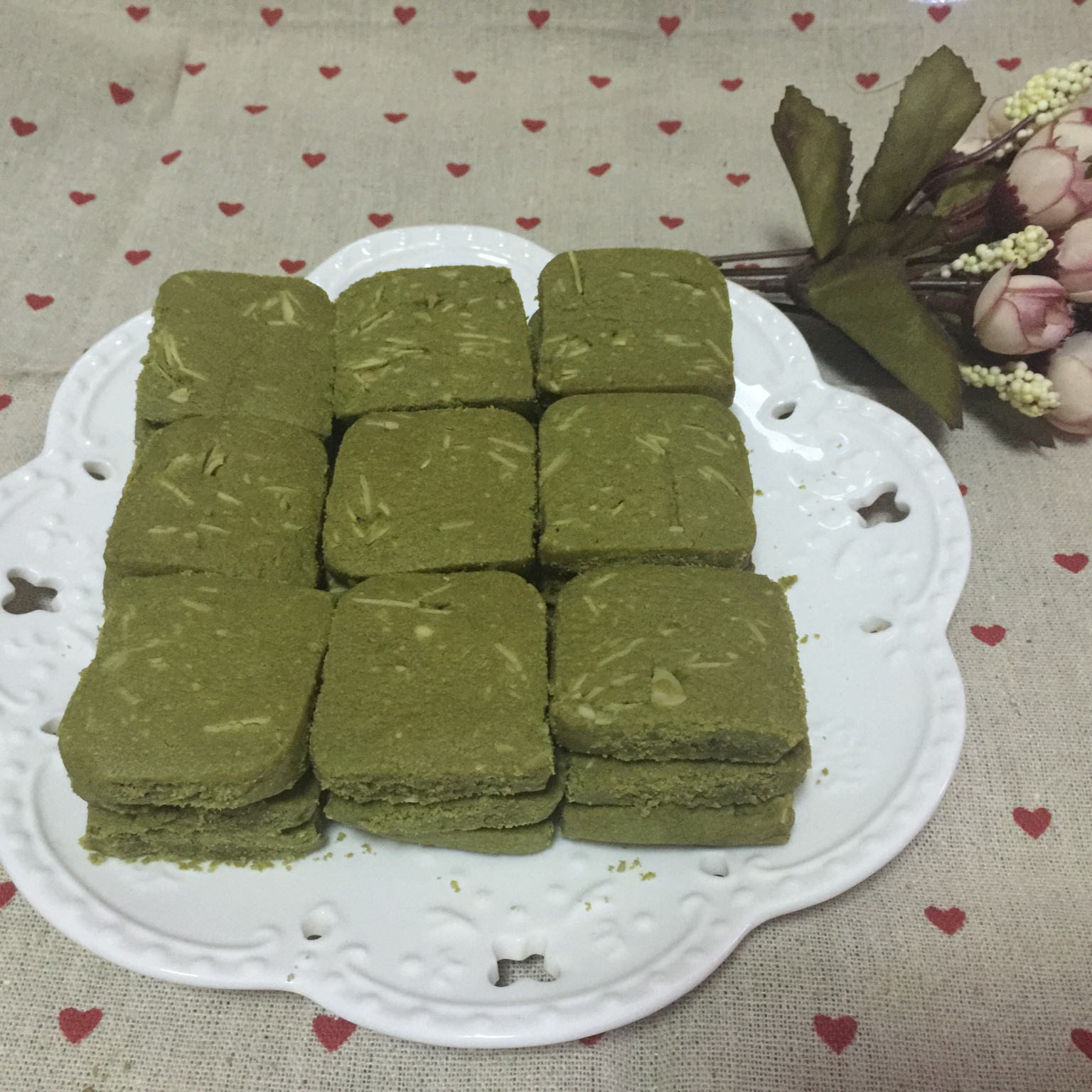 抹茶杏仁饼干
