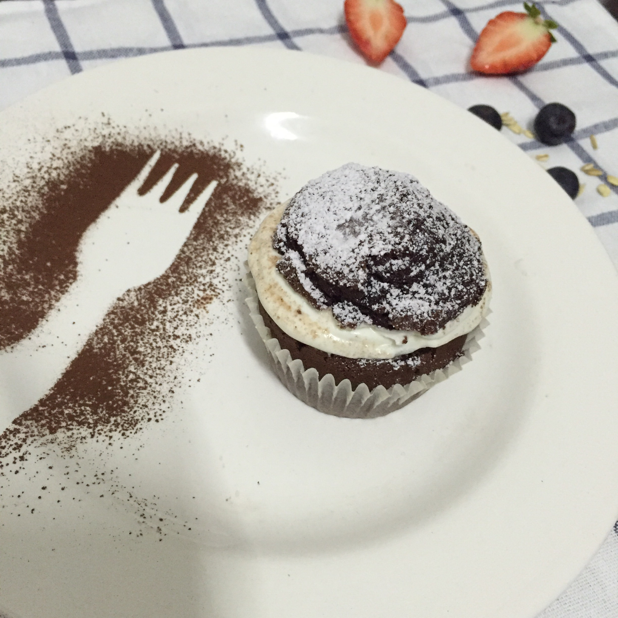 香橙可可杯子蛋糕（特别适合韩式裱花）