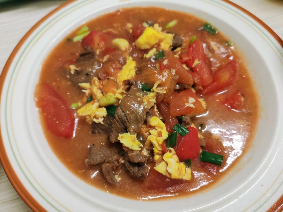 滑蛋番茄牛肉