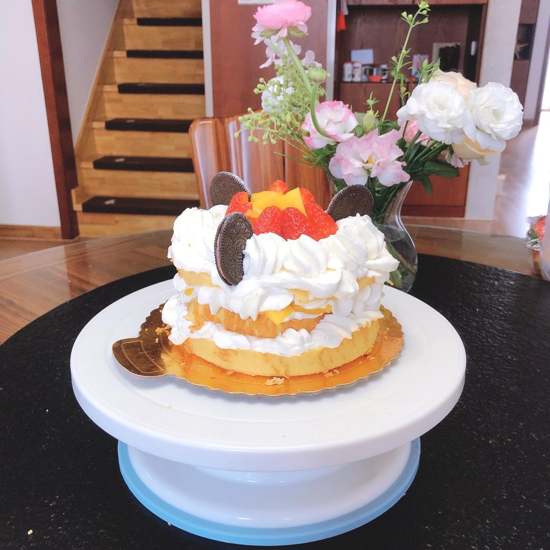 超简单完美戚风蛋糕（6寸2蛋）附打发、翻拌、脱模视频