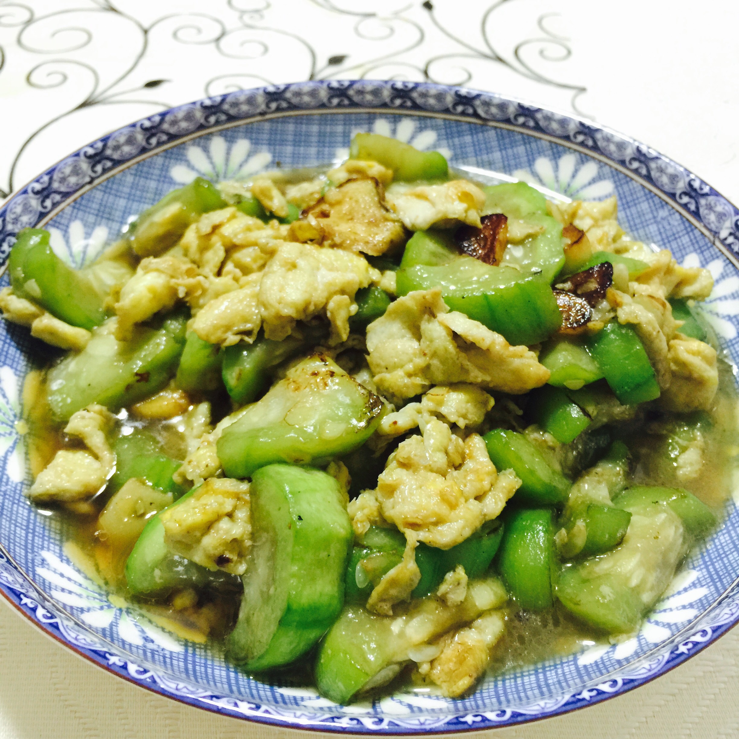 丝瓜炒鸡蛋